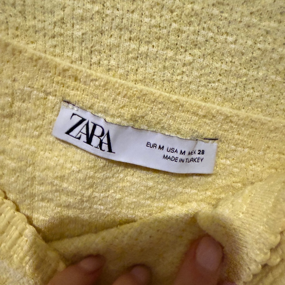 Zara Yellow Knit Cardigan and Top Set - Picture 9 of 10